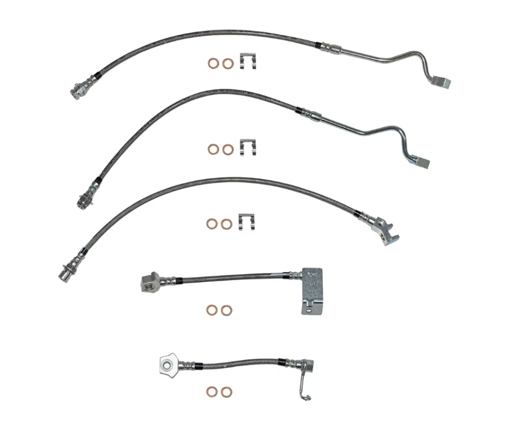 Complete Brake Hose Kit For 2000-04 Ford F-250_F-350 Super Duty 4WD AWABS HSK0020OM